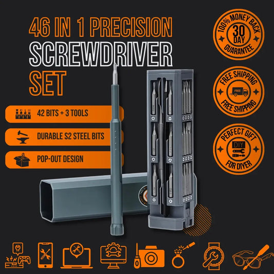 180 in 1 screwdriver set alternative: The Almighty Screwdriver Portable Set with 42 S2 steel bits and pop-out aluminum case