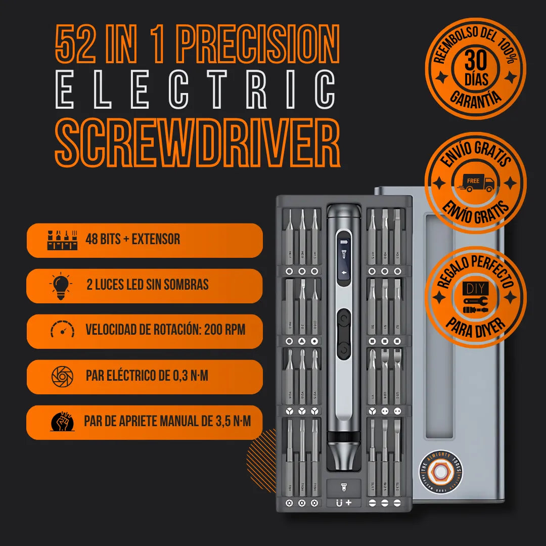 The Almighty Precision Electric Screwdriver 52 in 1™