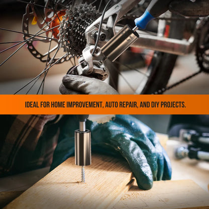 Socket drill adapter used on a bicycle and wood, ideal for home improvement or DIY projects