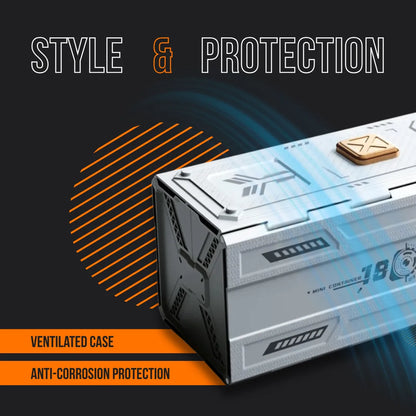 Ventilated anti-corrosion screwdriver case with modern design and protective features